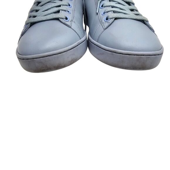 Gucci GG Ace Sneakers Size 39 US 9 Light Blue Leather Authentic Designer Low Top - Picture 4 of 11